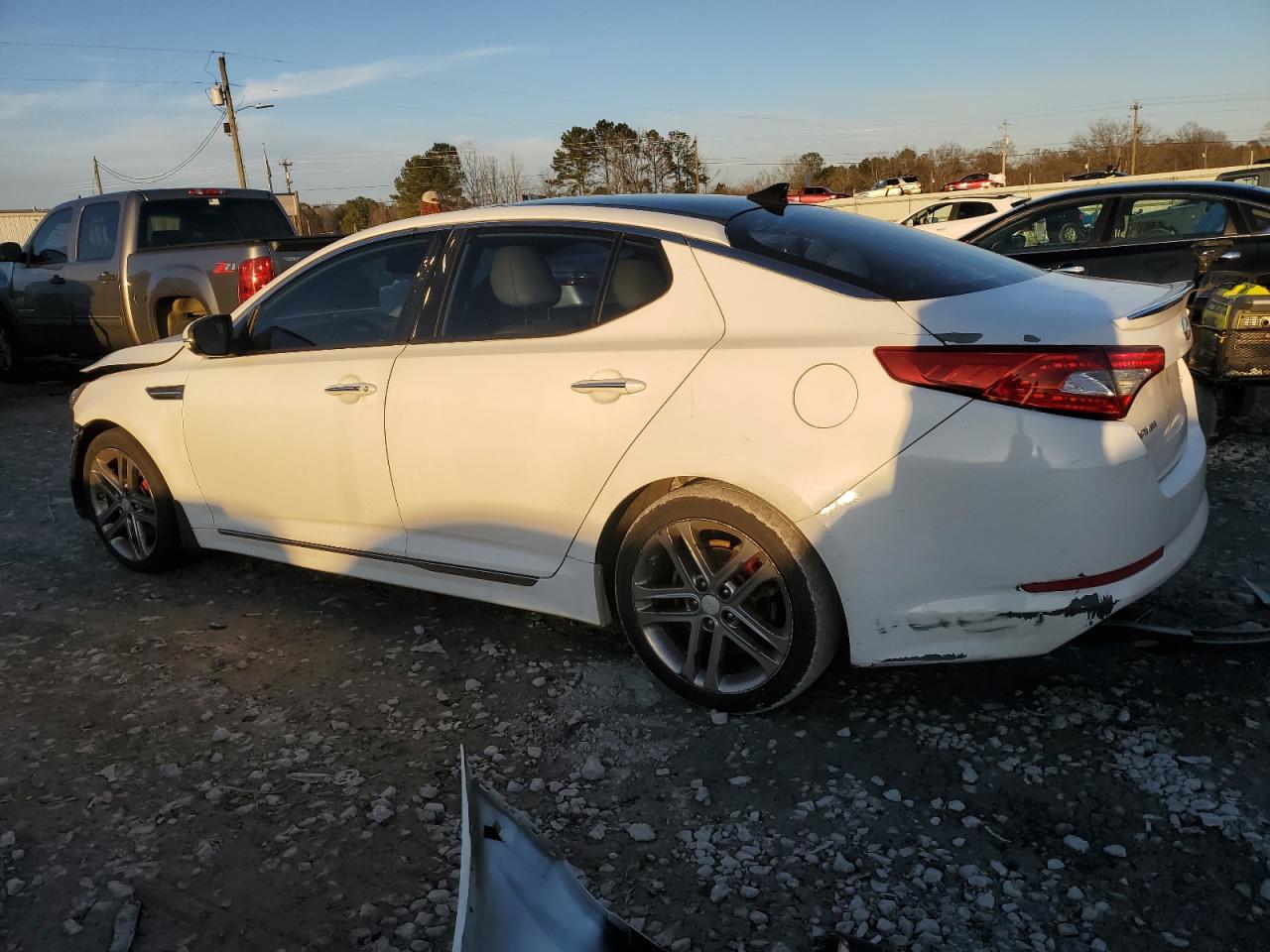 2013 KIA Optima VIN 5XXGR4A62DG203619 Copart auction photo, front end / rear end damage thumbnail 2