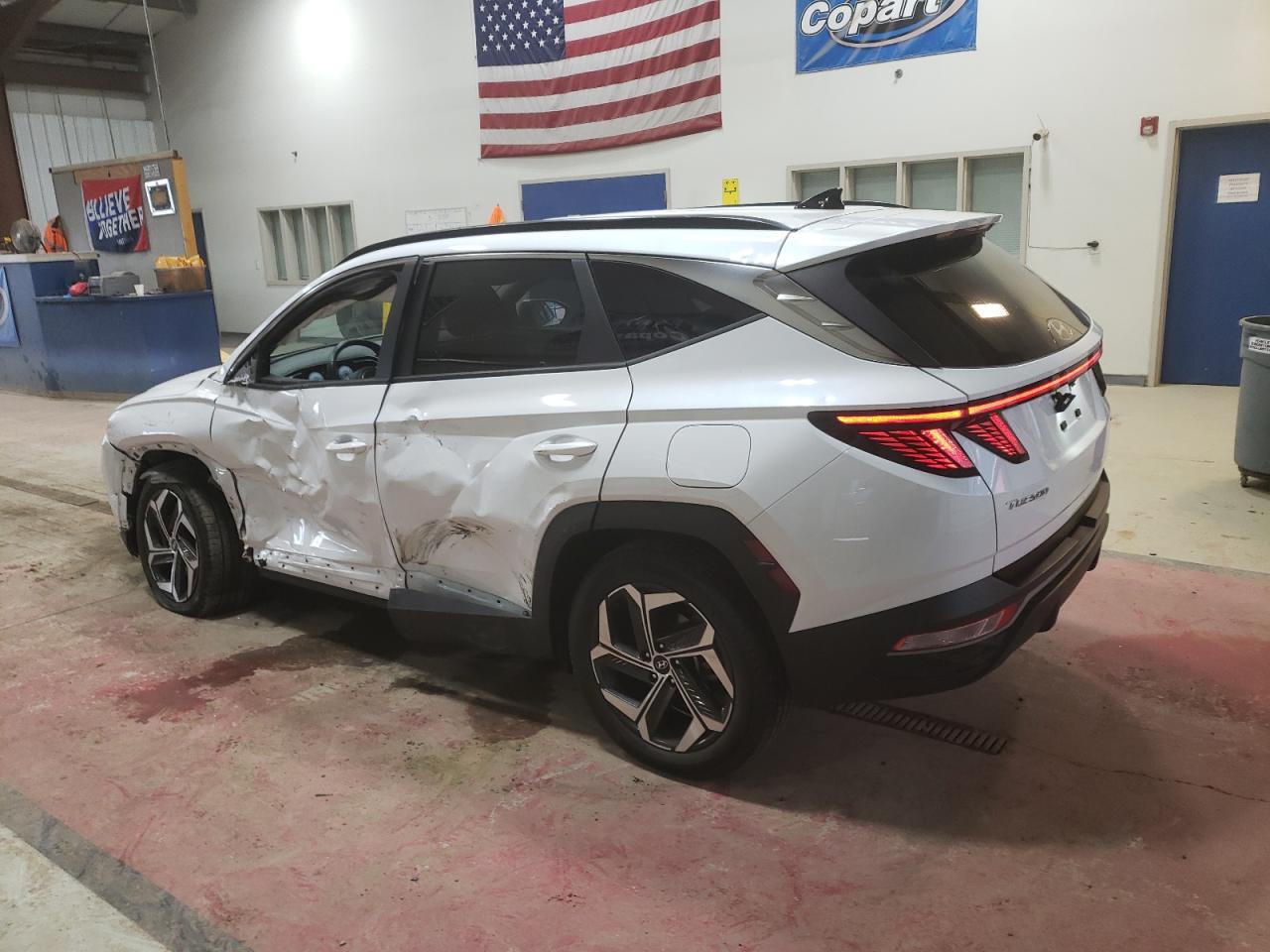 2022 Hyundai Tucson VIN 5NMJFCAE1NH140158 Copart auction photo, side damage thumbnail 2