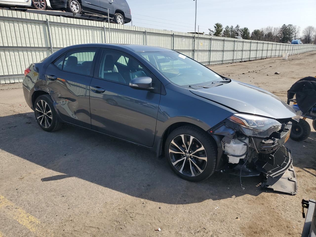 2017 Toyota Corolla VIN 2T1BURHE0HC878398 Copart auction photo, side / front end damage thumbnail 4