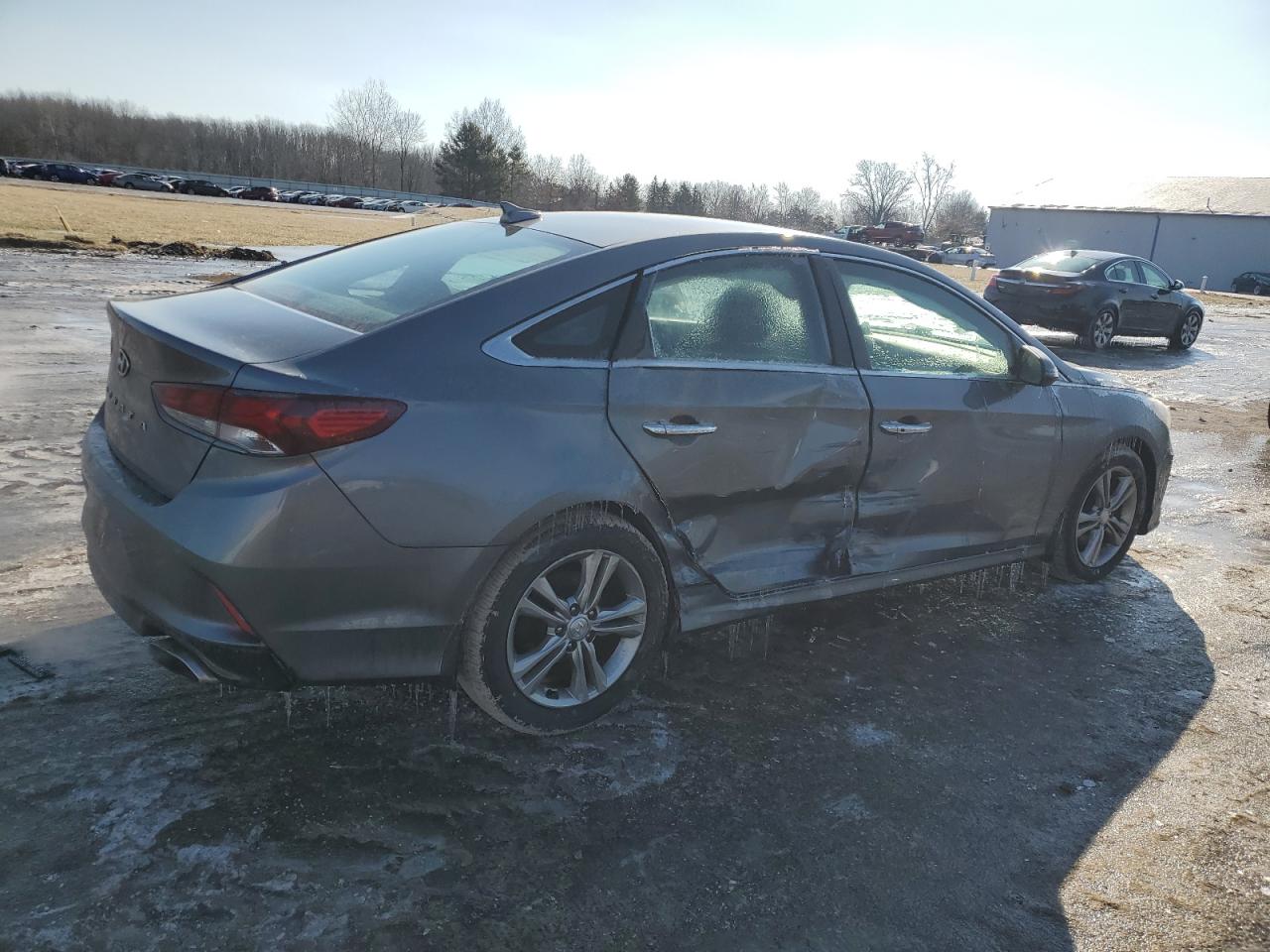 2018 Hyundai Sonata VIN 5NPE34AF1JH659233 Copart auction photo, side damage thumbnail 3