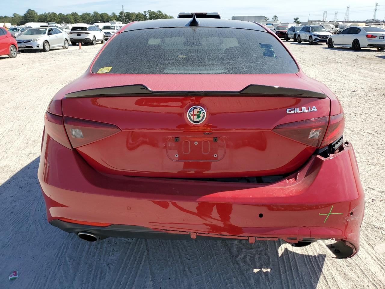 2017 Alfa Romeo Giulia VIN ZARFAEBN5H7536786 Copart auction photo, rear end damage thumbnail 6