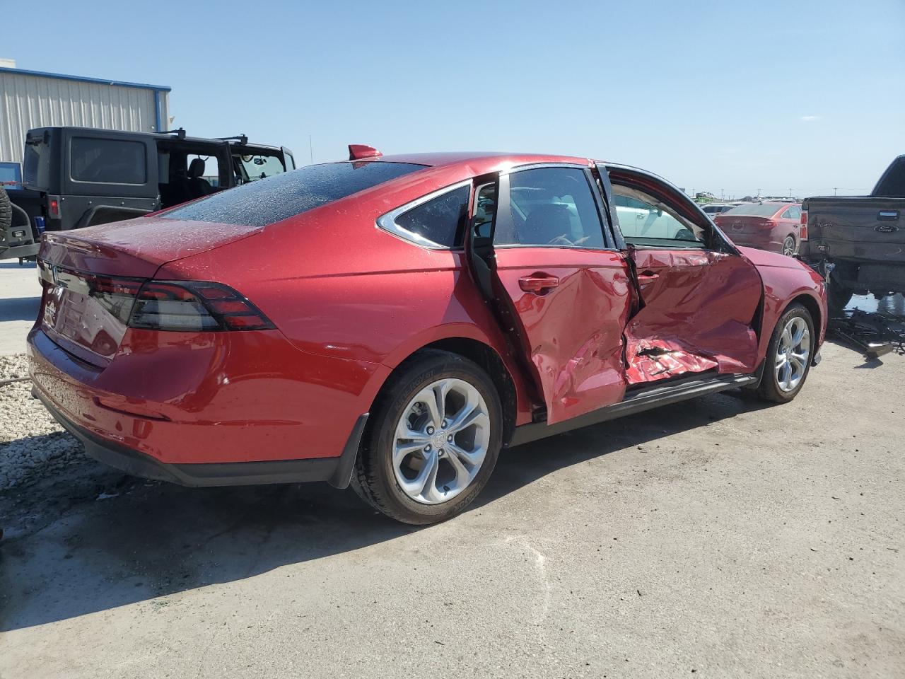 2023 Honda Accord VIN 1HGCY1F24PA020830 Copart auction photo, side damage thumbnail 3