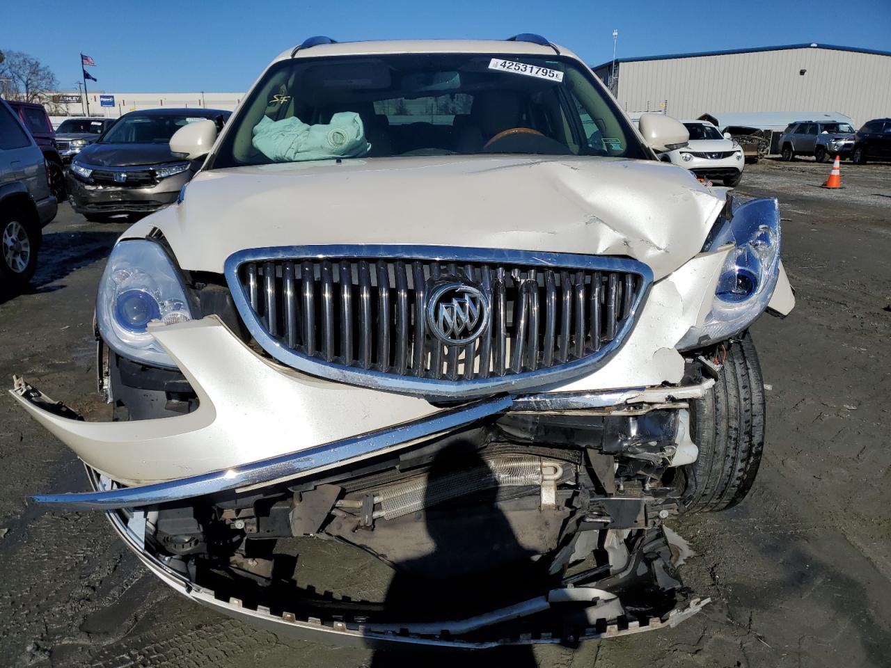 2012 Buick Enclave VIN 5GAKRCED0CJ357951 Copart auction photo, front end damage thumbnail 5