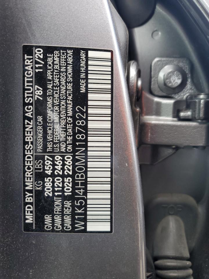 2021 Mercedes-Benz CLA-klasse VIN W1K5J4HB0MN187822 Copart auction photo, undercarriage / all over damage thumbnail 12
