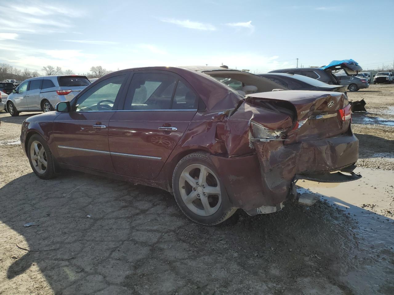 2008 Hyundai Sonata VIN 5NPEU46F58H360666 Copart auction photo, rear end damage thumbnail 2
