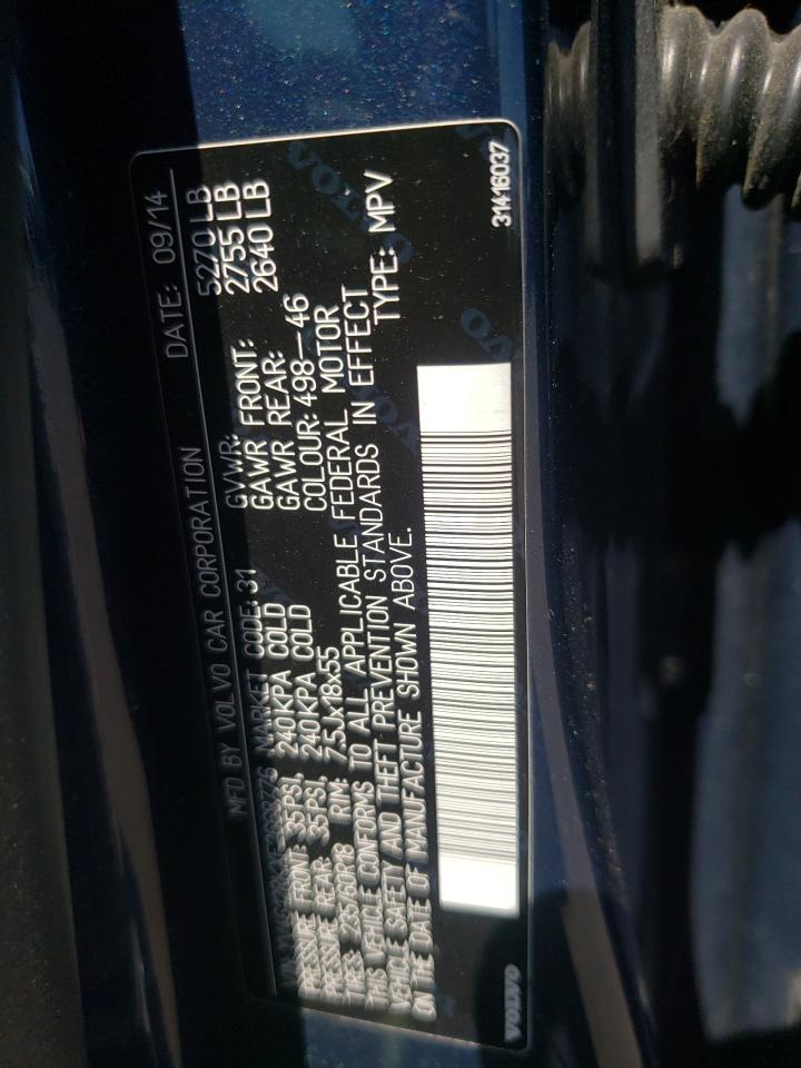 2015 Volvo XC60 VIN YV4612RKXF2668776 Copart auction photo, front end / rear end damage thumbnail 10