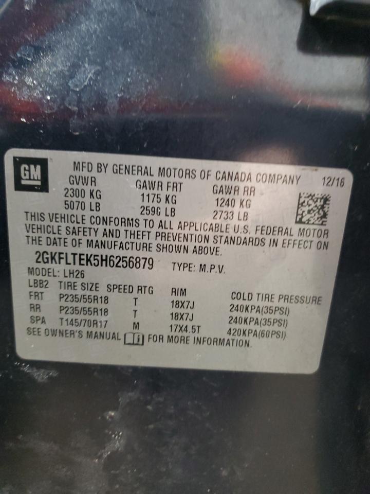 2017 GMC Terrain VIN 2GKFLTEK5H6256879 Copart auction photo, mechanical / side damage thumbnail 13