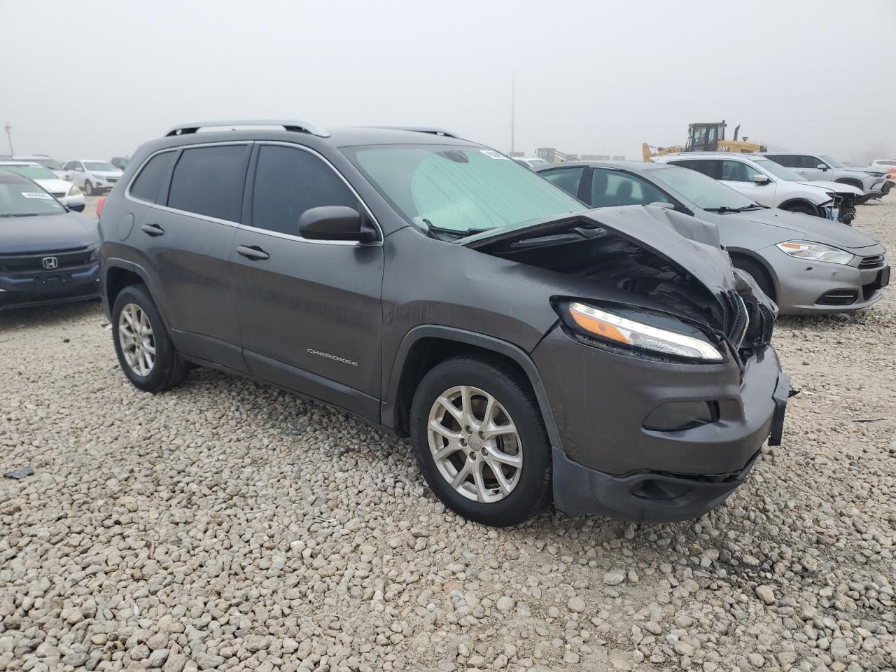 2015 Jeep Grand Cherokee VIN 1C4PJLCB3FW690309 Copart auction photo, front end / side damage thumbnail 4