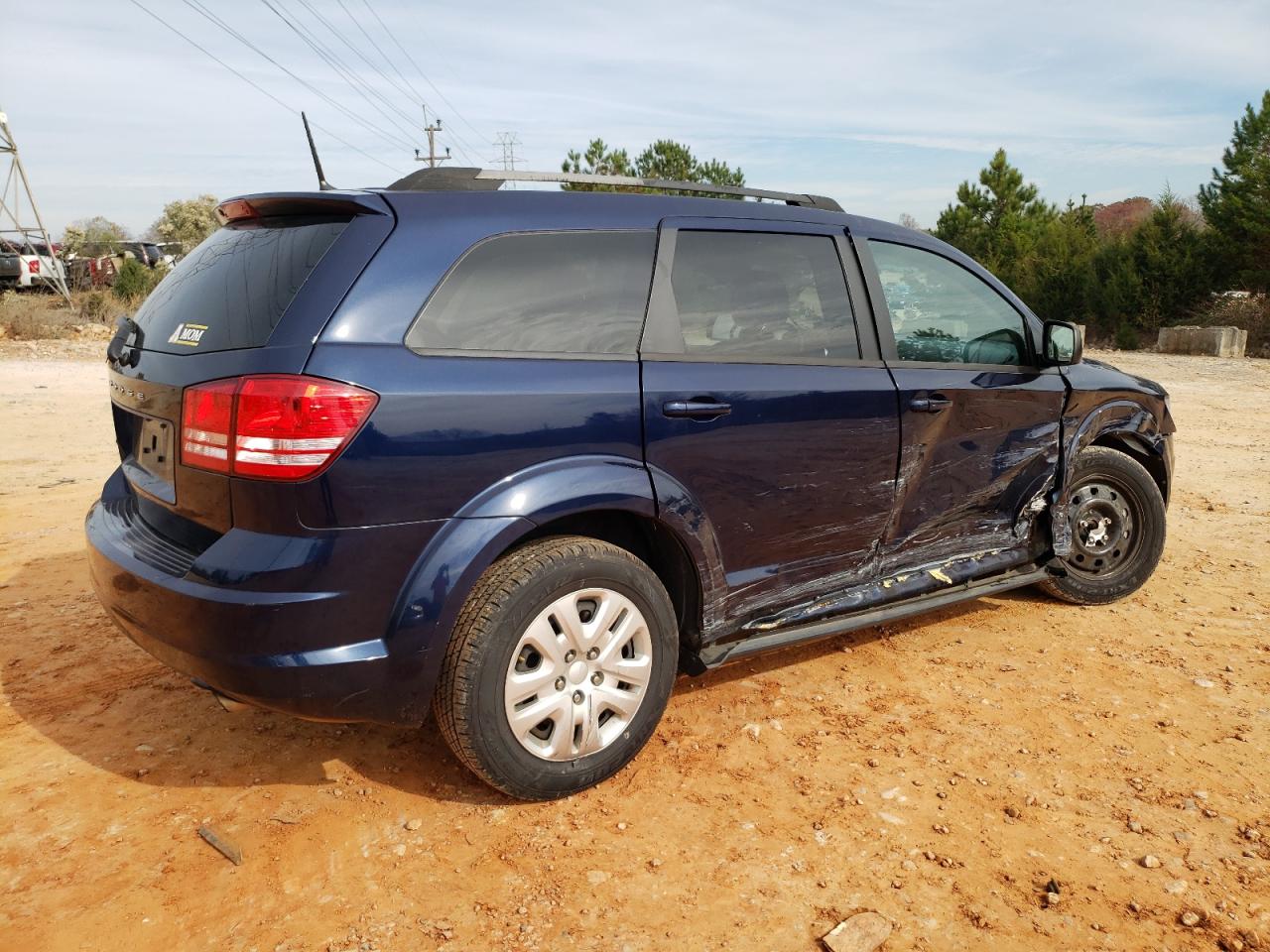 2019 Dodge Journey VIN 3C4PDCAB3KT866155 Copart auction photo, side / front end damage thumbnail 3