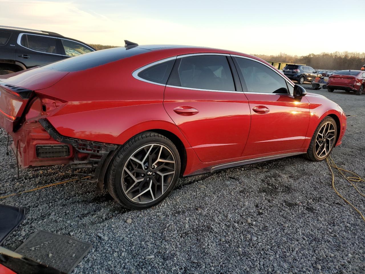 2021 Hyundai Sonata VIN 5NPEK4JCXMH131526 Copart auction photo, rear end damage thumbnail 3