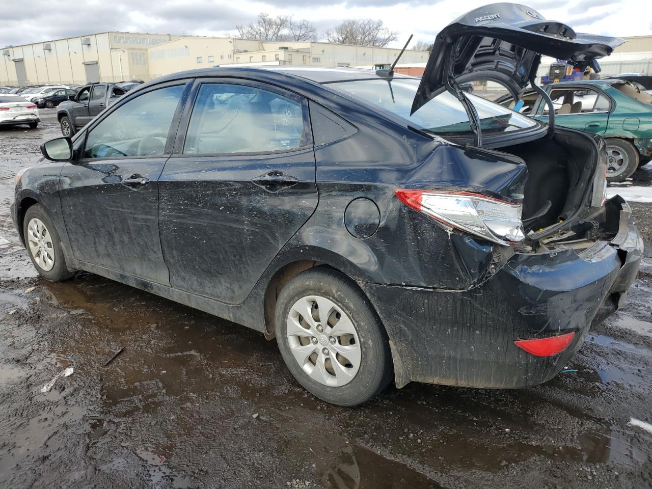 2016 Hyundai Accent VIN KMHCT4AE9GU159605 Copart auction photo, rear end damage thumbnail 2