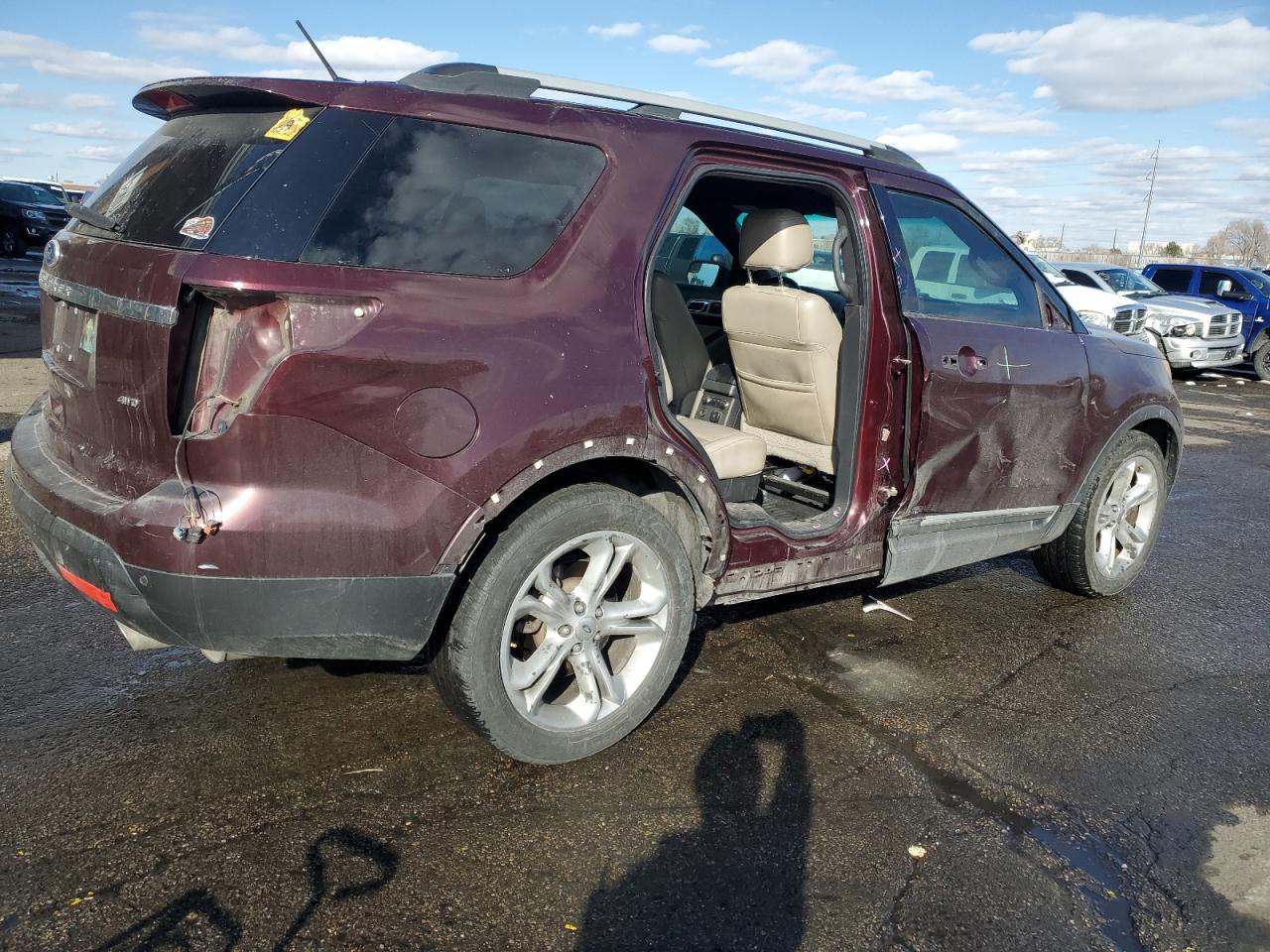 2011 Ford Explorer VIN 1FMHK7F87BGA19296 Copart auction photo, side damage thumbnail 3