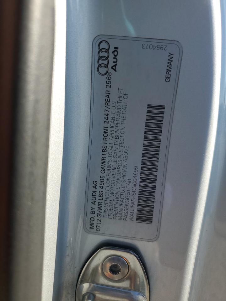 2013 Audi A5 VIN WAUJFAFH5DN004699 Copart auction photo, side / rear end damage thumbnail 12
