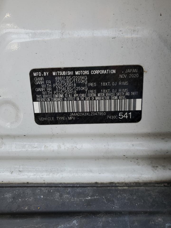 2020 Mitsubishi Outlander VIN JA4AD2A3XLZ047950 Copart auction photo, front end damage thumbnail 13