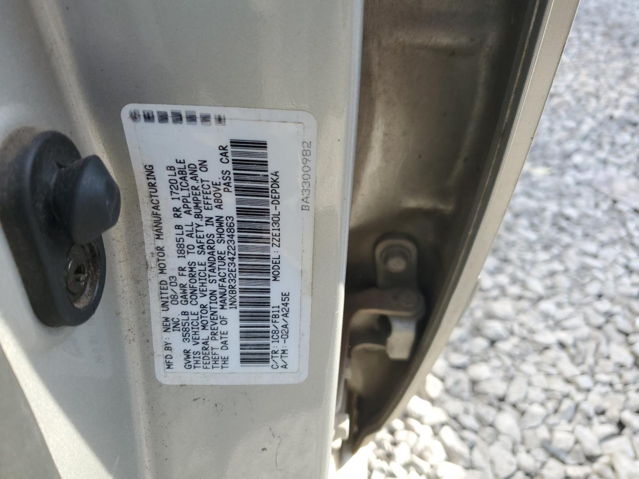 2004 Toyota Corolla VIN 1NXBR32E34Z234863 Copart auction photo, front end damage thumbnail 12