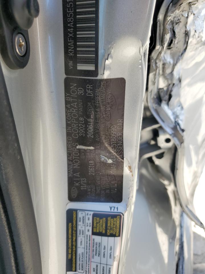 2014 KIA Forte VIN KNAFX4A85E5180990 Copart auction photo, all over / undercarriage damage thumbnail 14