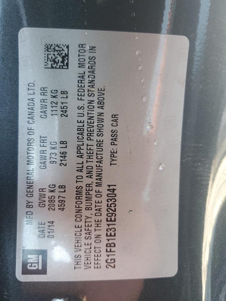 2014 Chevrolet Camaro VIN 2G1FB1E31E9253041 Copart auction photo, front end damage thumbnail 14