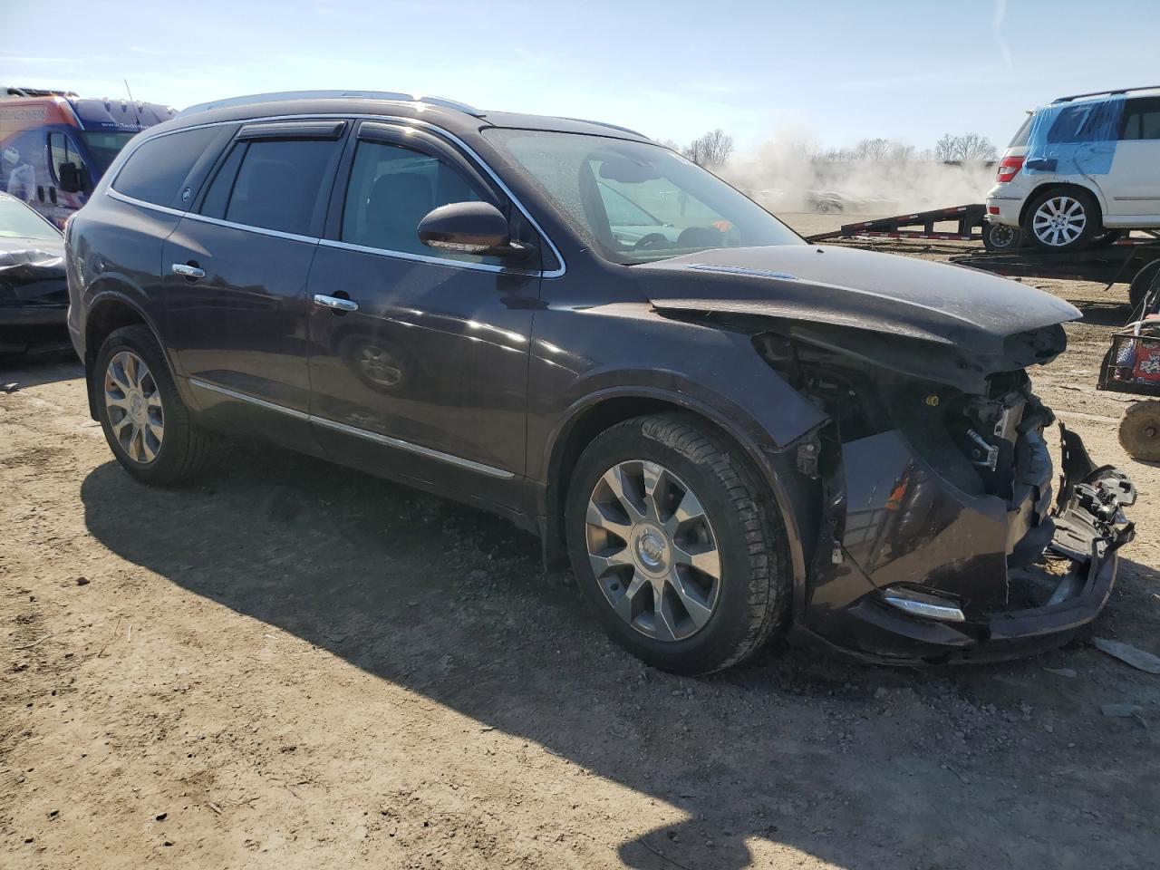 2017 Buick Enclave VIN 5GAKRBKD0HJ312627 Copart auction photo, front end / side damage thumbnail 4