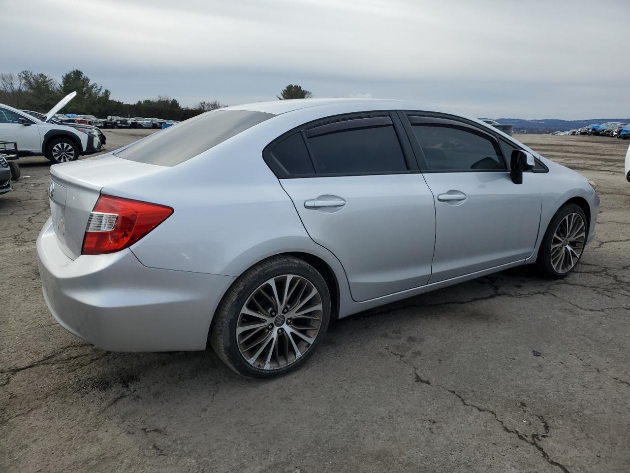 2012 Honda Civic VIN 19XFB2F52CE344041 Copart auction photo, side damage thumbnail 3