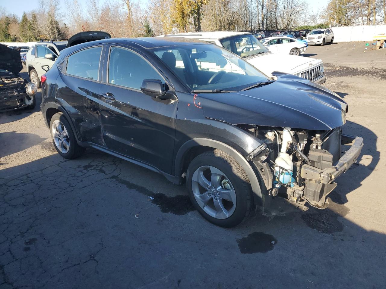2020 Honda HR-V VIN 3CZRU6H33LM739131 Copart auction photo, front end / side damage thumbnail 4