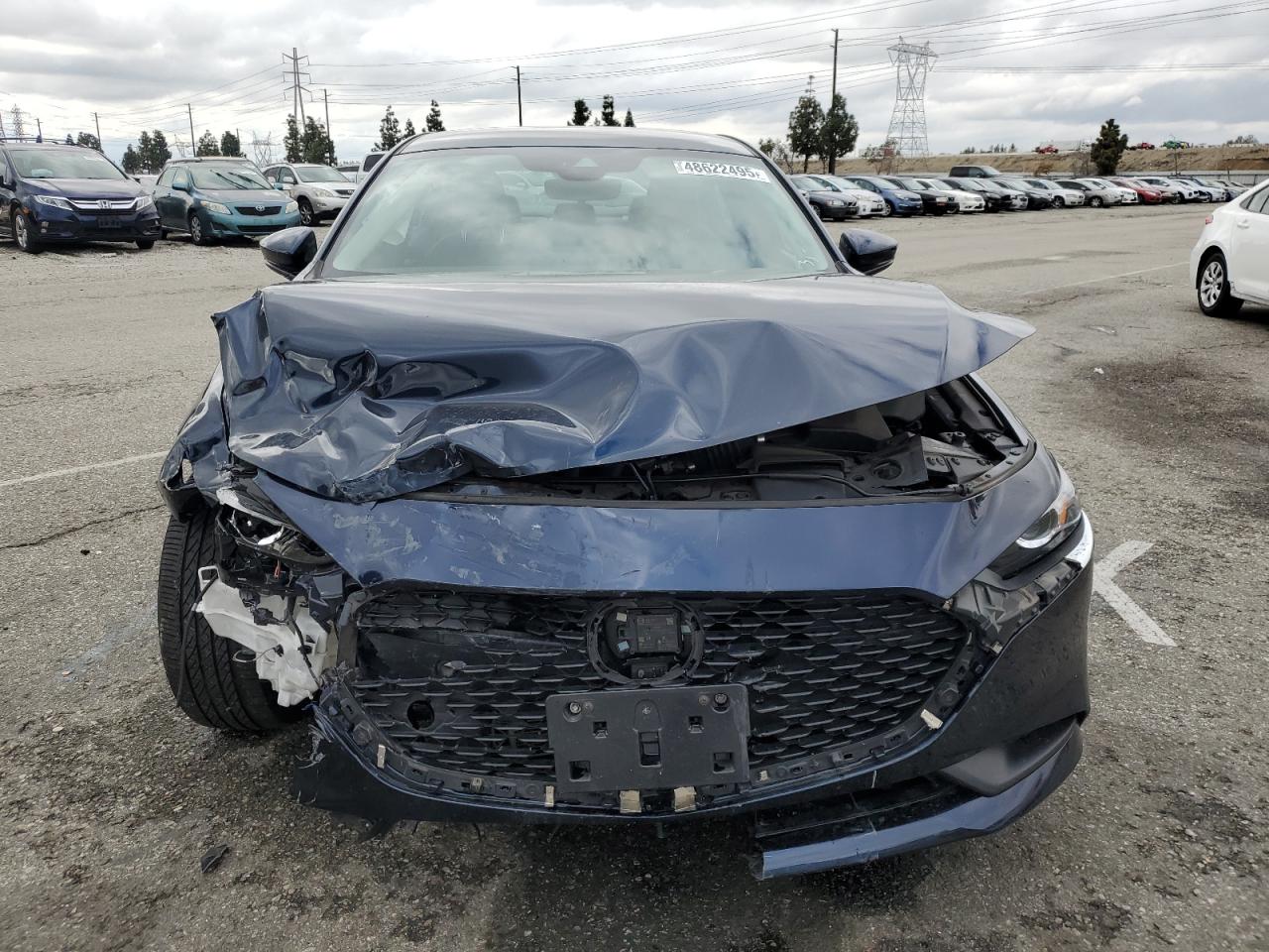2021 Mazda 3 VIN 3MZBPABL0MM251358 Copart auction photo, front end / side damage thumbnail 5