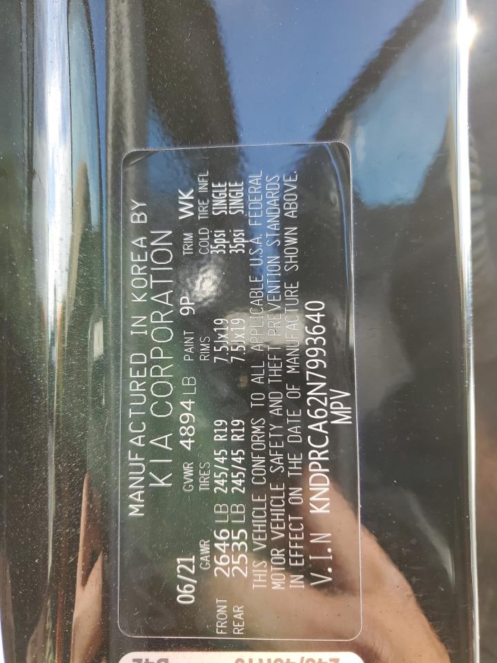 2022 KIA Sportage VIN KNDPRCA62N7993640 Copart auction photo, rear end / side damage thumbnail 13