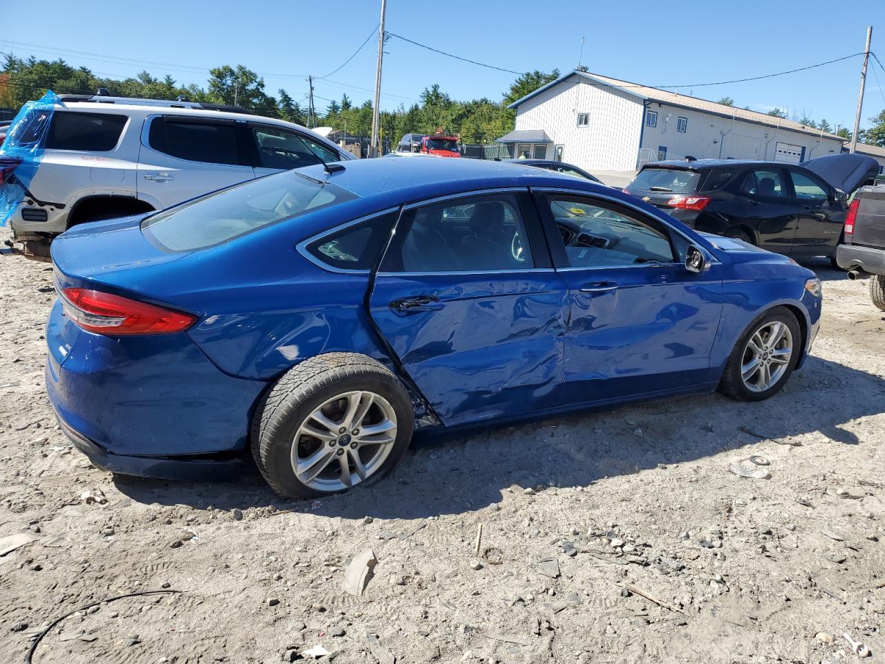 2018 Ford Fusion VIN 3FA6P0HDXJR202459 Copart auction photo, side damage thumbnail 3