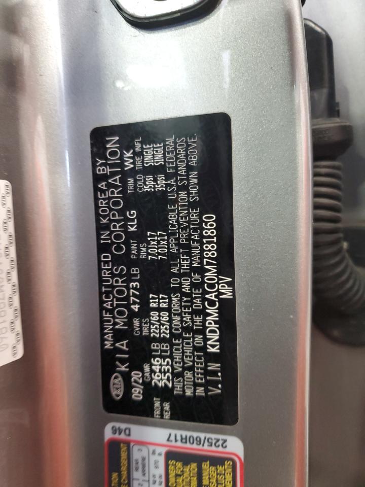 2021 KIA Sportage VIN KNDPMCAC0M7881860 Copart auction photo, vandalism damage thumbnail 13