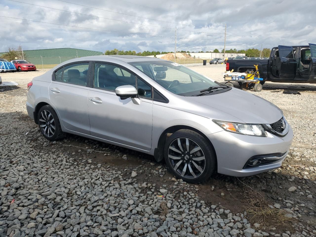 2015 Honda Civic VIN 19XFB2F95FE087061 Copart auction photo, side damage thumbnail 4