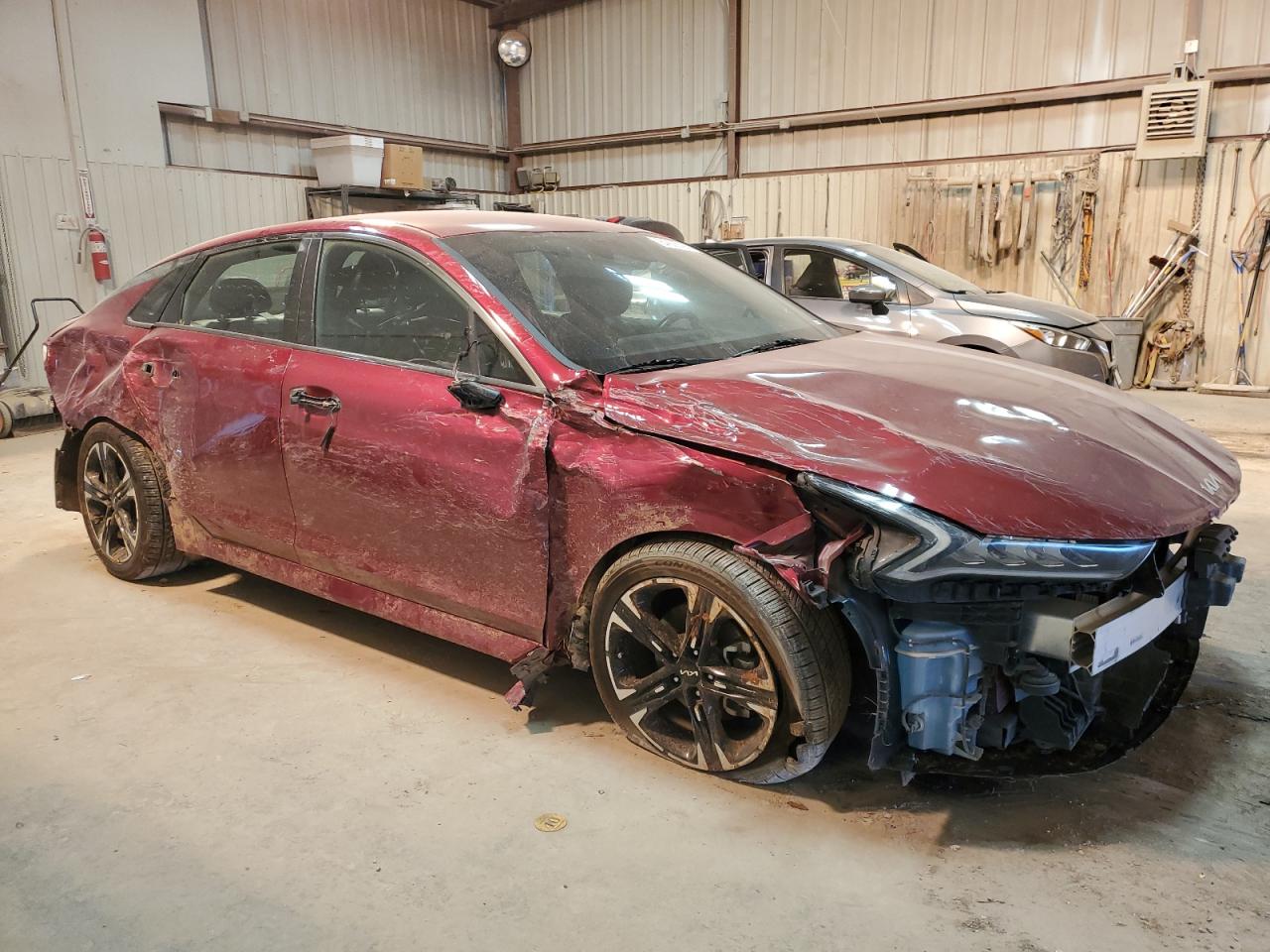 2022 KIA K5 VIN 5XXG64J25NG142922 Copart auction photo, side / hail damage thumbnail 4