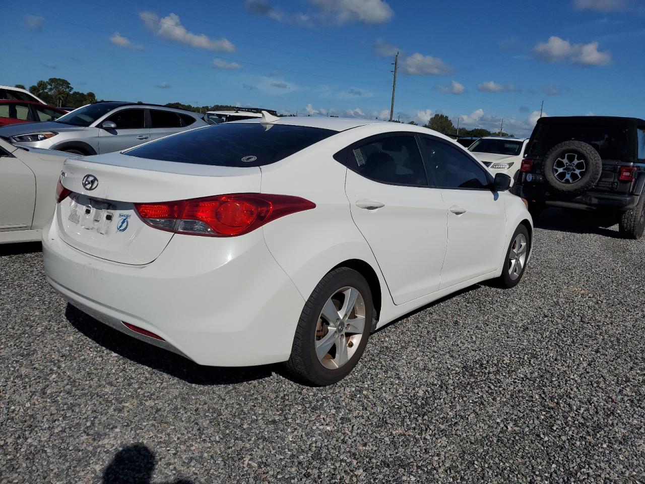 2013 Hyundai Elantra VIN 5NPDH4AE4DH370694 Copart auction photo, water/flood damage thumbnail 3