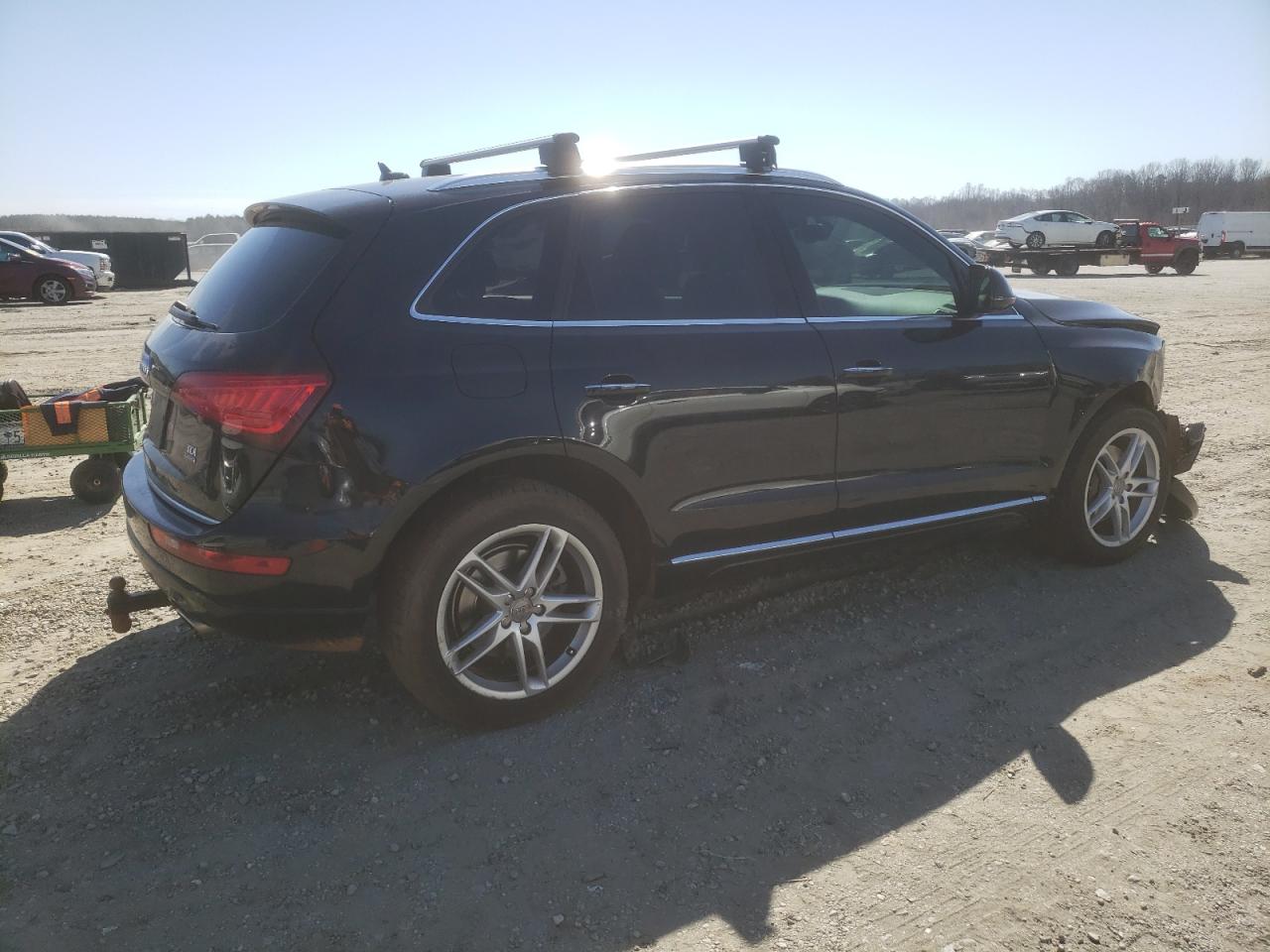 2015 Audi Q5 VIN WA1CMAFPXFA080934 Copart auction photo, front end / side damage thumbnail 3