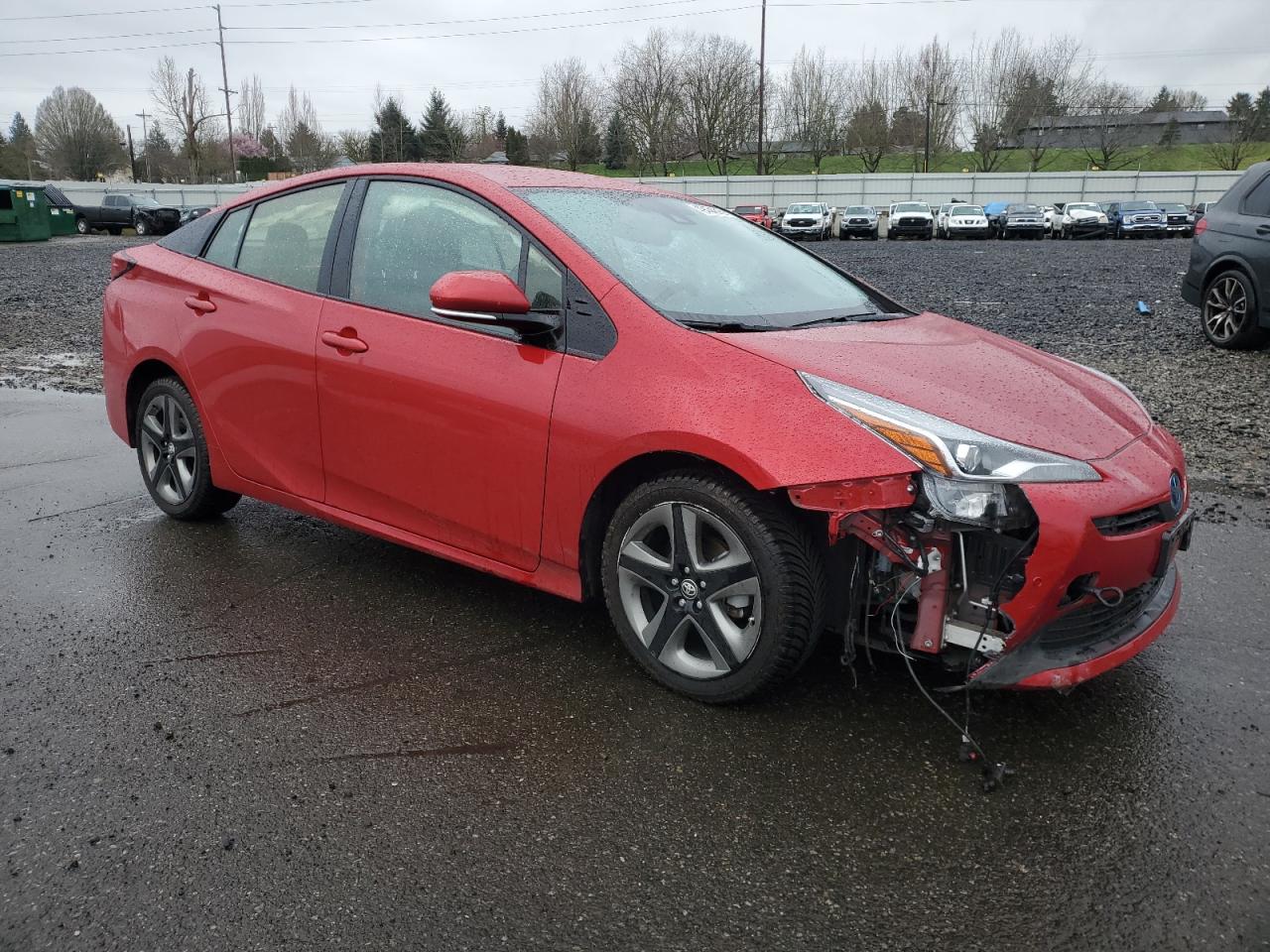 2019 Toyota Prius VIN JTDKARFU9K3081764 Copart auction photo, side / front end damage thumbnail 4