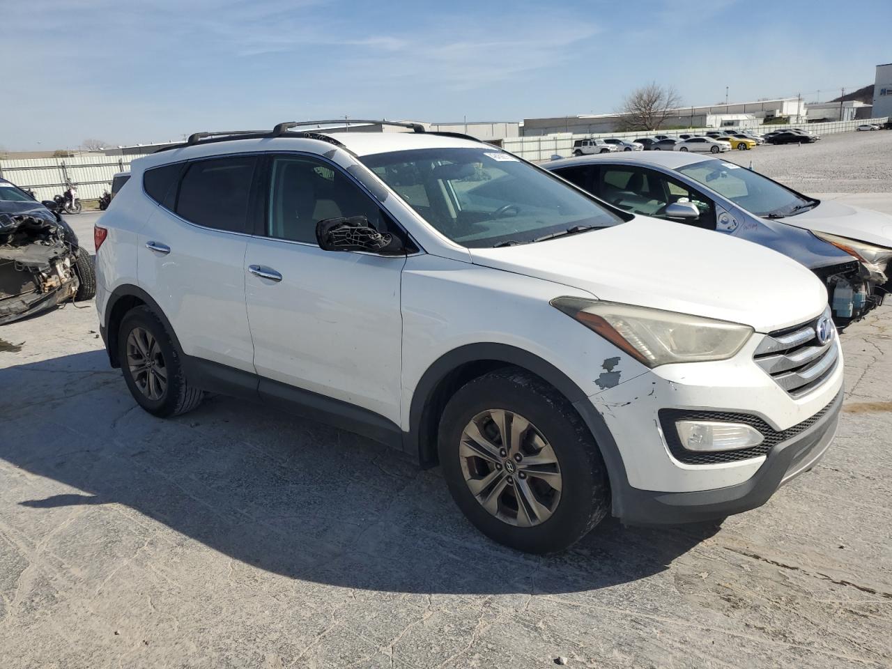 2014 Hyundai Santa Fe VIN 5XYZU3LB9EG162267 Copart auction photo, mechanical / front end damage thumbnail 4