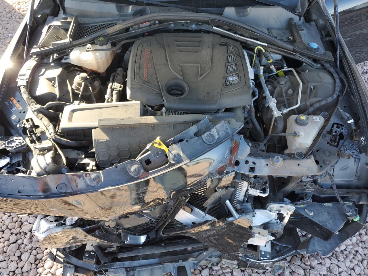 2020 Alfa Romeo Giulia VIN ZARFAMANXL7629565 Copart auction photo, front end / side damage thumbnail 12