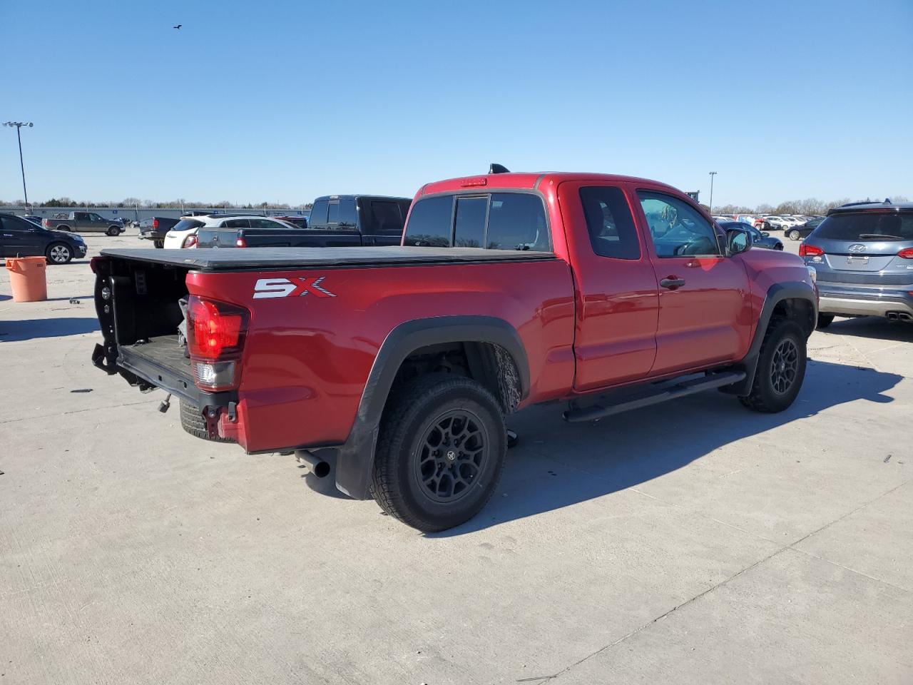 2021 Toyota Tacoma VIN 3TYSZ5AN4MT035363 Copart auction photo, rear end damage thumbnail 3