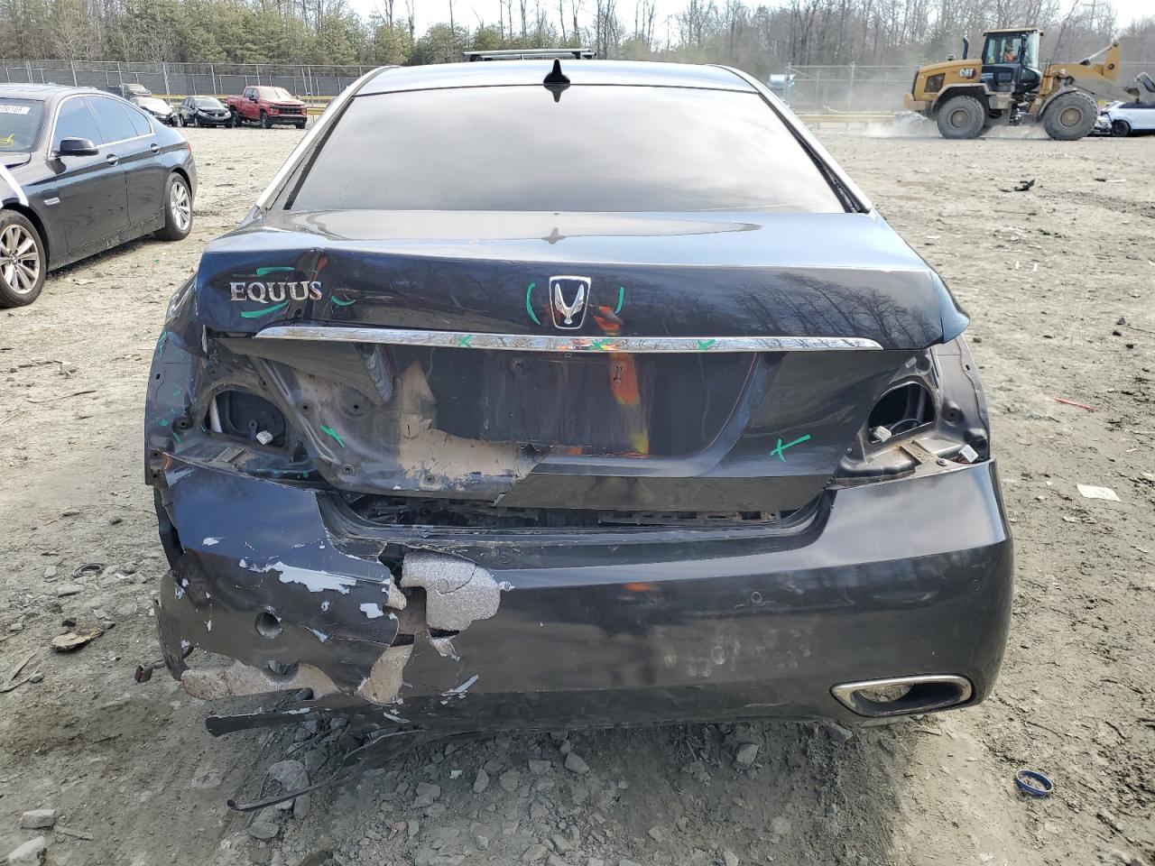 2015 Hyundai Equus VIN KMHGH4JH0FU094641 Copart auction photo, rear end damage thumbnail 6