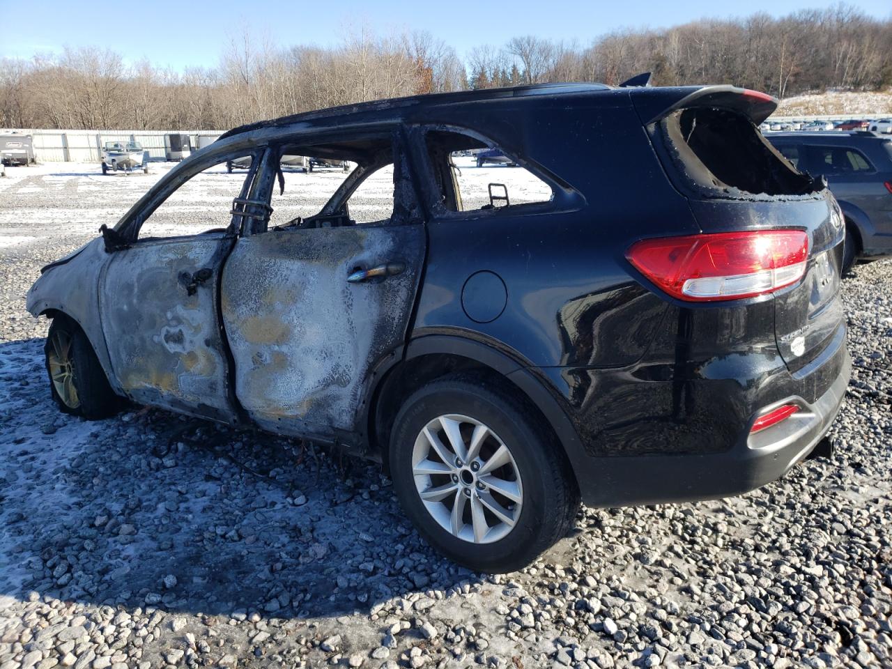 2017 KIA Sorento VIN 5XYPG4A38HG263417 Copart auction photo, burn damage thumbnail 2