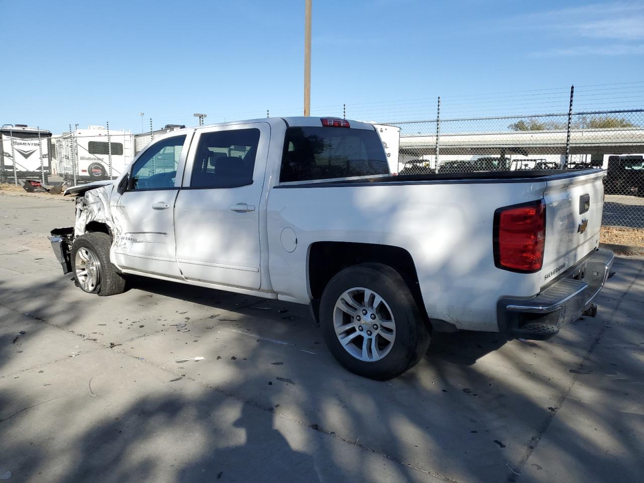2015 Chevrolet Silverado VIN 3GCPCREC1FG260134 Copart auction photo, front end / side damage thumbnail 2