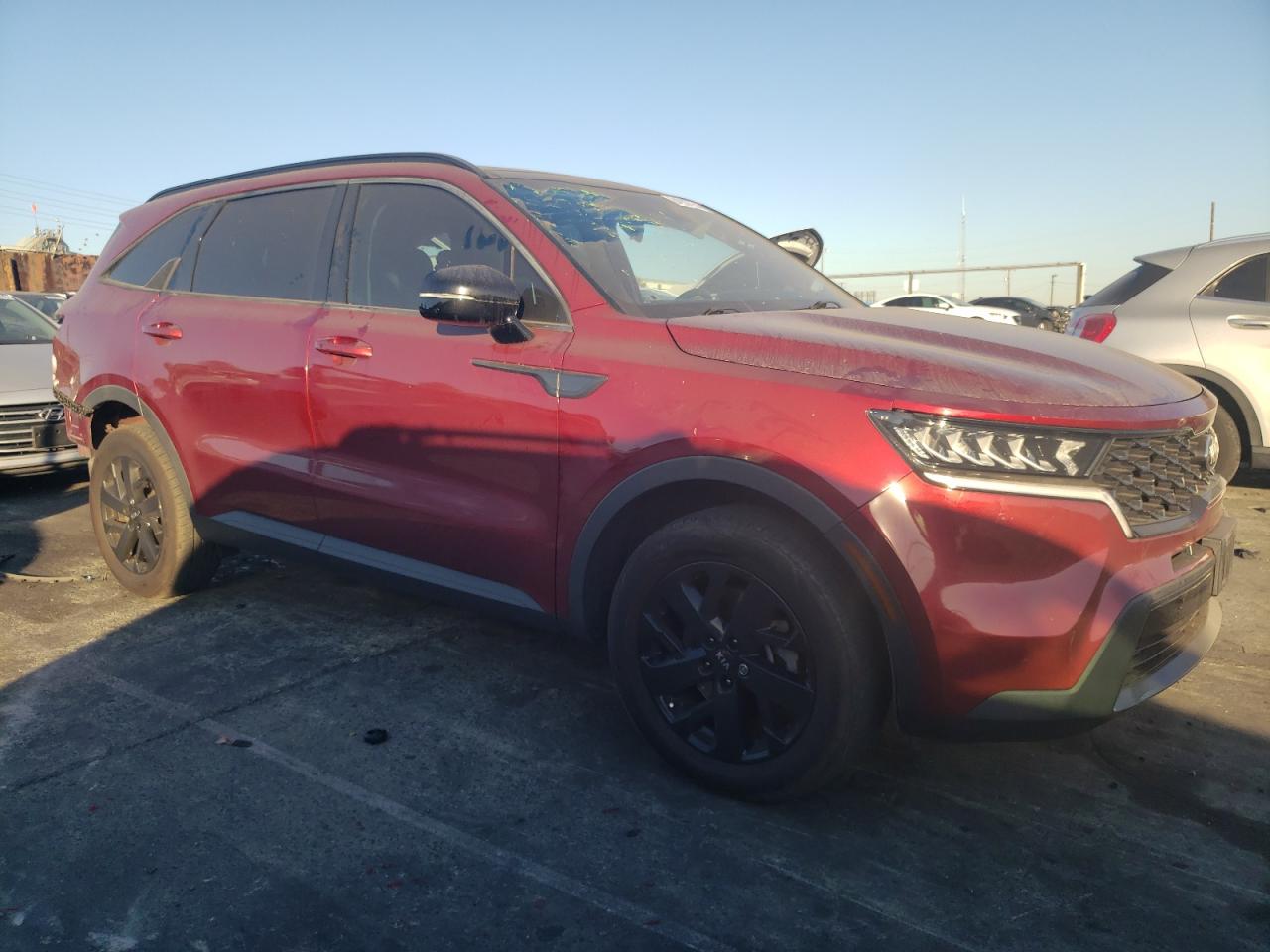 2021 KIA Sorento VIN 5XYRLDLC5MG007361 Copart auction photo, all over / stripped damage thumbnail 4