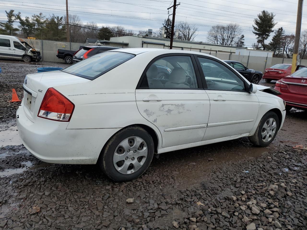 2008 KIA Spectra VIN KNAFE122385491112 Copart auction photo, front end / rear end damage thumbnail 3