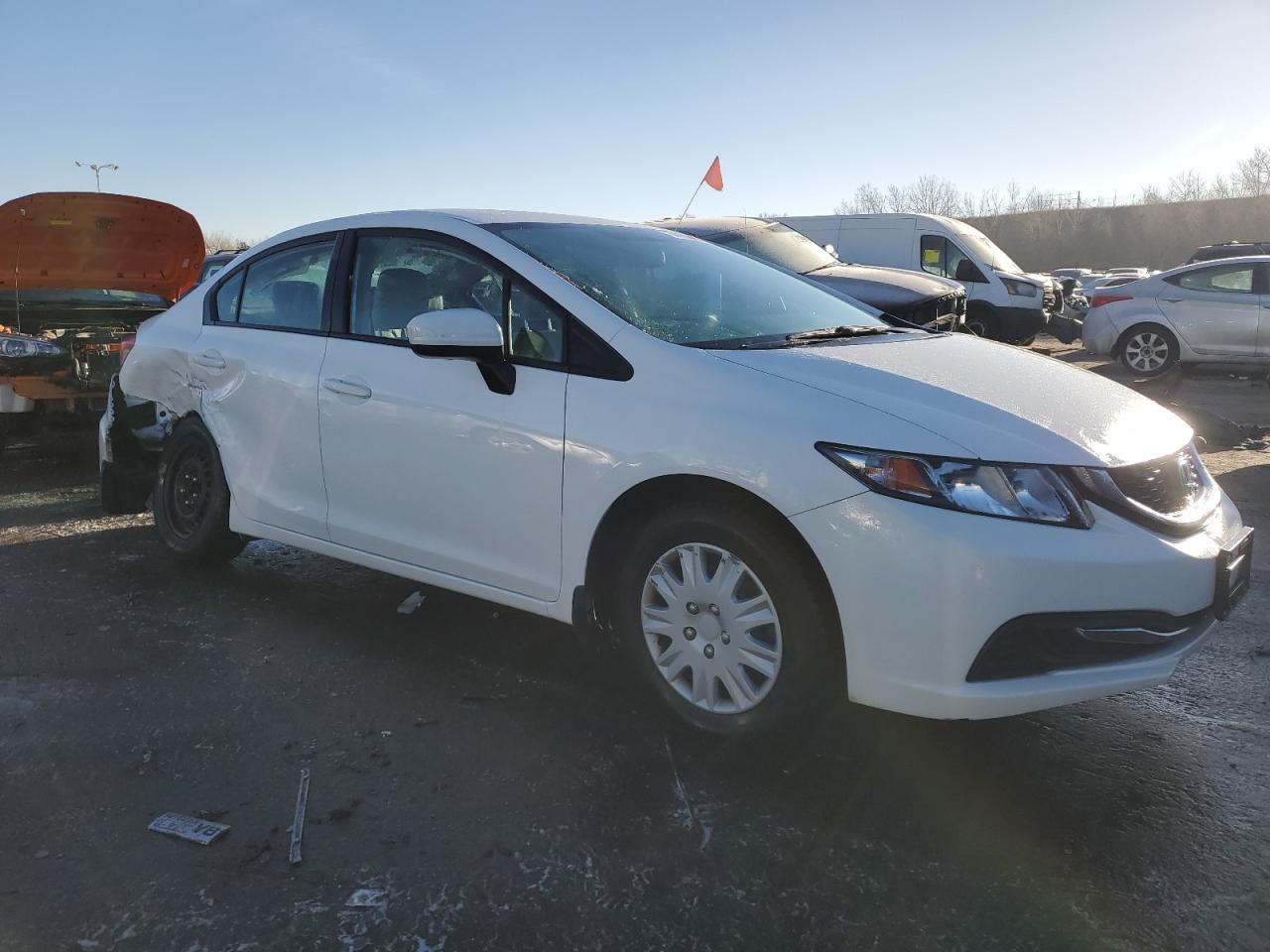 2015 Honda Civic VIN 19XFB2F56FE072842 Copart auction photo, side / rear end damage thumbnail 4