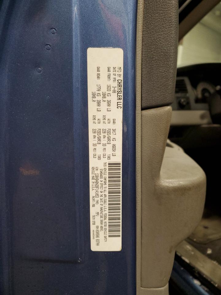 2008 Dodge Durango VIN 1D8HB48N28F141053 Copart auction photo, front end damage thumbnail 13