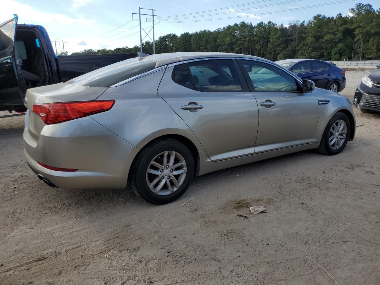 2013 KIA Optima VIN KNAGM4A77D5366646 Copart auction photo, side damage thumbnail 3
