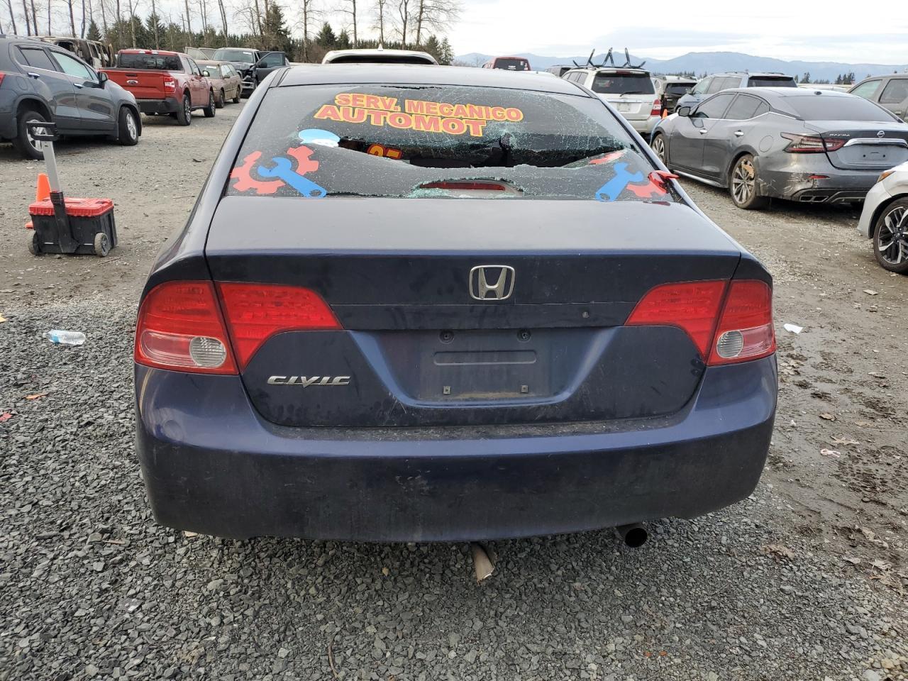 2007 Honda Civic VIN 1HGFA15547L100243 Copart auction photo, rear end / minor dent/scratches damage thumbnail 6