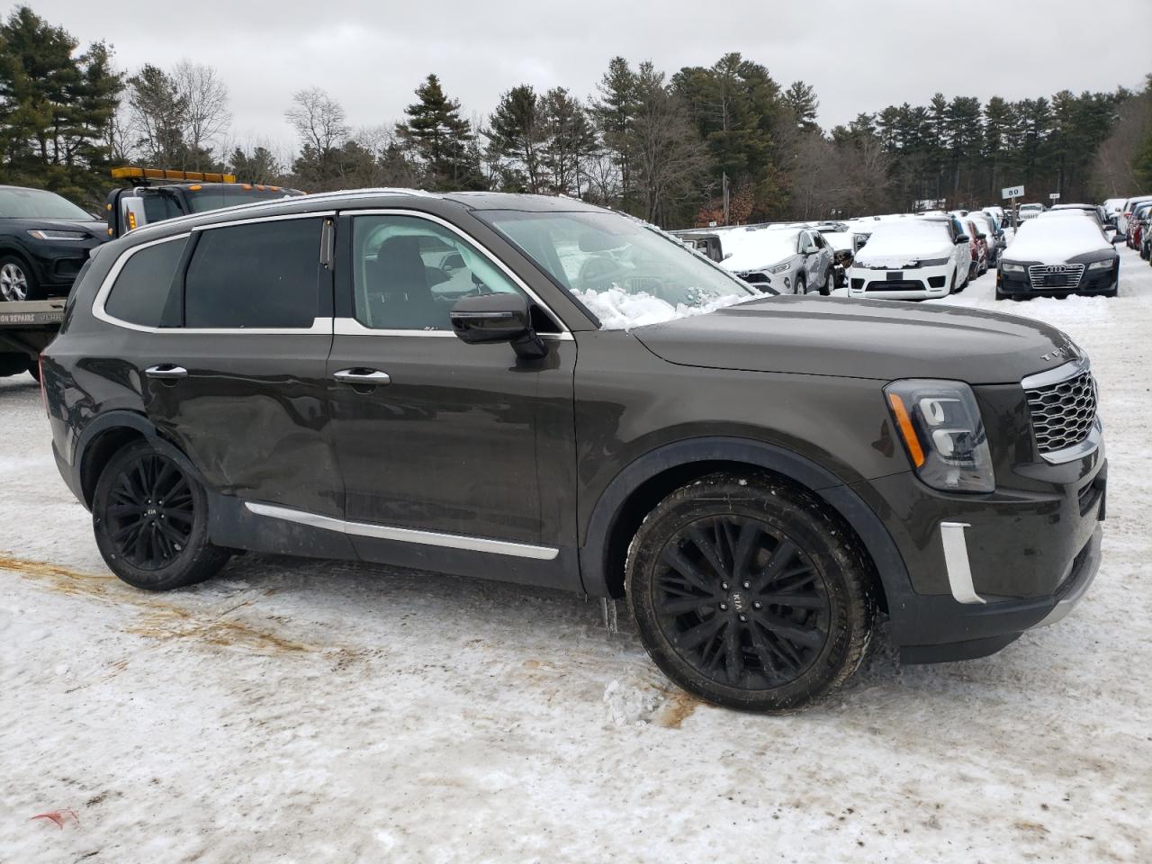 2020 KIA Telluride VIN 5XYP5DHC1LG066948 Copart auction photo, side / rear end damage thumbnail 4