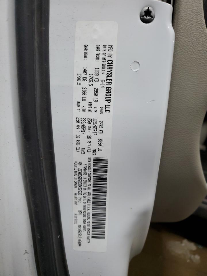 2014 Dodge Caravan VIN 2C4RDGBGXER452632 Copart auction photo, front end damage thumbnail 13