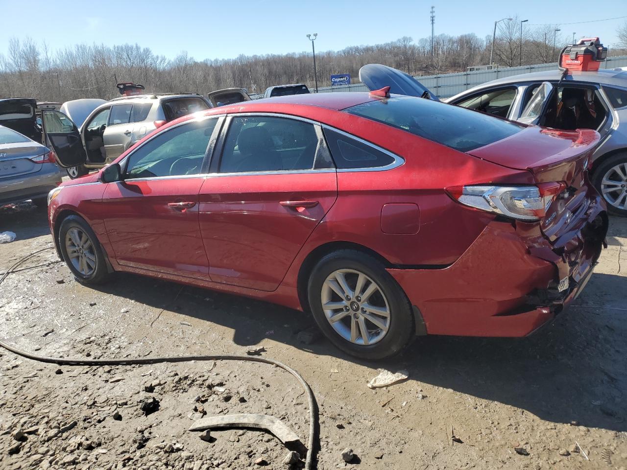 2015 Hyundai Sonata VIN 5NPE24AF7FH176615 Copart auction photo, rear end / front end damage thumbnail 2