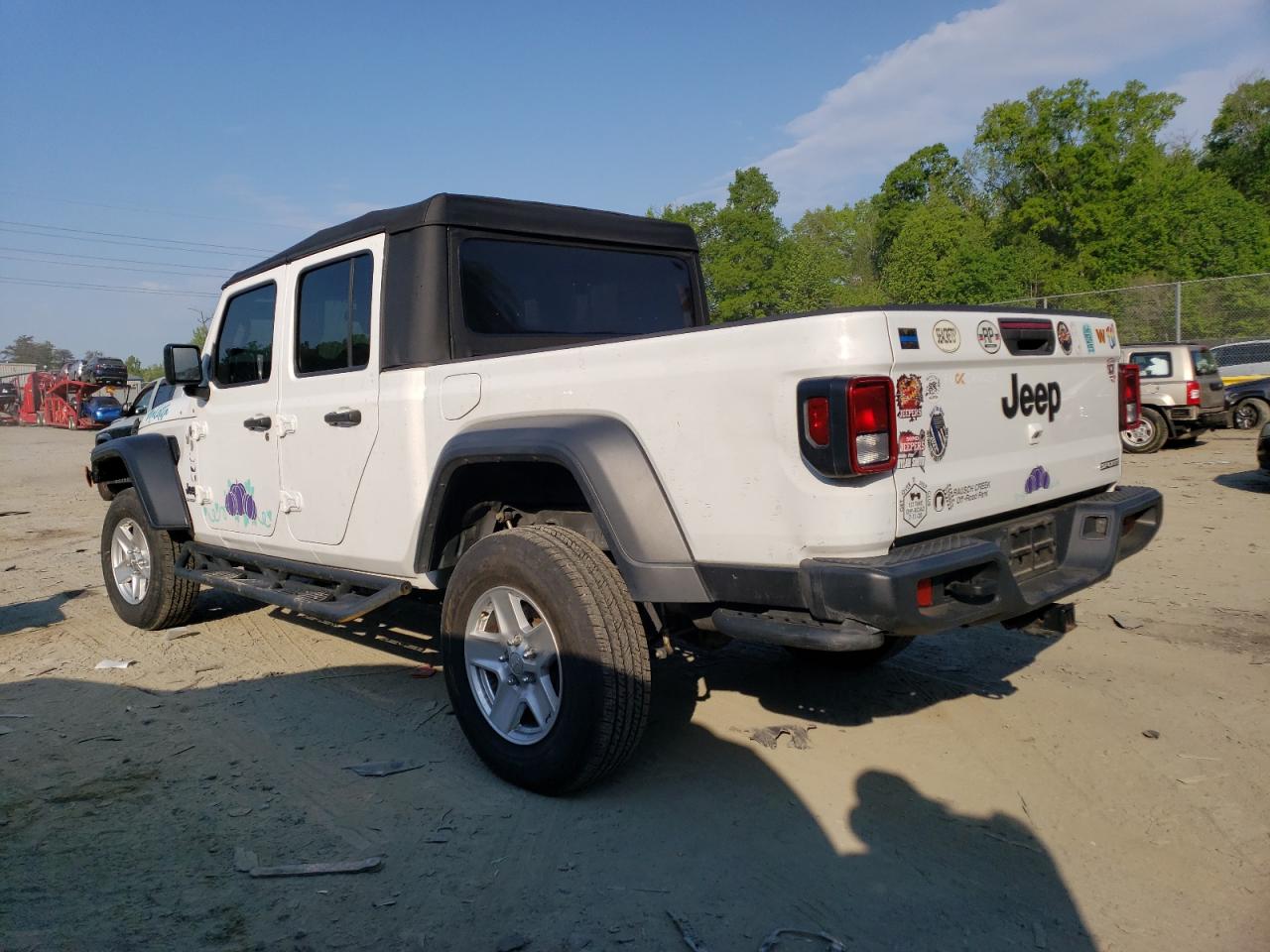 2020 Jeep Gladiator VIN 1C6HJTAG2LL131387 Copart auction photo, front end / side damage thumbnail 2