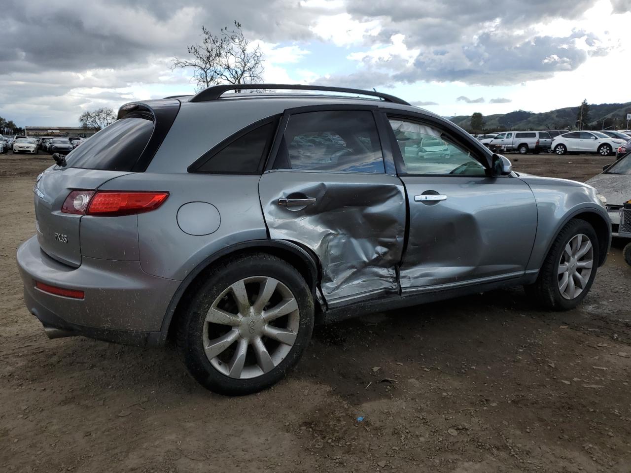 2003 Infiniti FX VIN JNRAS08W63X204479 Copart auction photo, side damage thumbnail 3